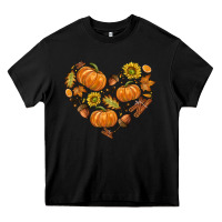 Black Fall Heart Heavy Core Tee - texasbilliewilder