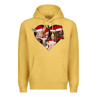 Antique Gold farm animals christmas Premium Hoodie - CowhideDigitalArt