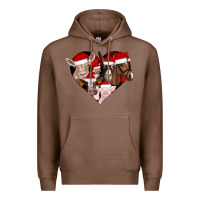 Chestnut farm animals christmas Premium Hoodie - CowhideDigitalArt