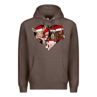 Coffee farm animals christmas Premium Hoodie - CowhideDigitalArt