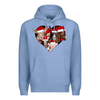 Colony Blue farm animals christmas Premium Hoodie - CowhideDigitalArt