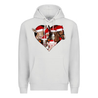 Dove Grey farm animals christmas Premium Hoodie - CowhideDigitalArt