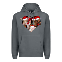 Rock farm animals christmas Premium Hoodie - CowhideDigitalArt