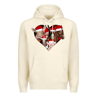 Sandshell farm animals christmas Premium Hoodie - CowhideDigitalArt
