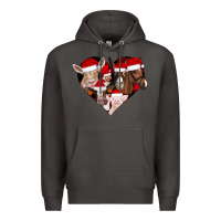 Smoke farm animals christmas Premium Hoodie - CowhideDigitalArt