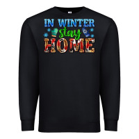 Black in winter stay home with gloves Premium Sweatshirt - AdoDesignShop