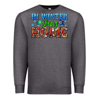 Charcoal Heather in winter stay home with gloves Premium Sweatshirt - AdoDesignShop
