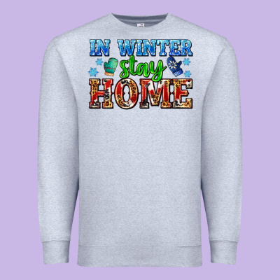 In Winter Stay Home With Gloves Premium Sweatshirt Designed By Adodesignshop