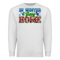 Oatmeal Heather in winter stay home with gloves Premium Sweatshirt - AdoDesignShop