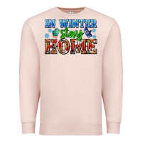 Pale Pink in winter stay home with gloves Premium Sweatshirt - AdoDesignShop
