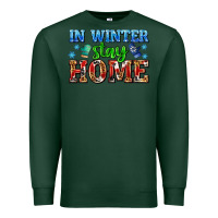 Sports Green in winter stay home with gloves Premium Sweatshirt - AdoDesignShop