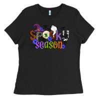 Black spooky season Ladies Tee - CowGirlArtShop