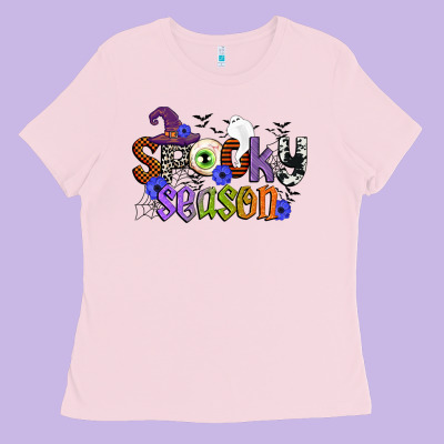Spooky Season Ladies Tee Designed By Cowgirlartshop