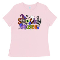 Bubblegum Pink spooky season Ladies Tee - CowGirlArtShop