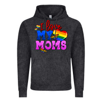 Vintage Black I love my moms Vintage Hoodie - FaDigitalArtStudio