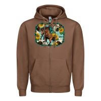 Chestnut western rodeo horse cowhide sunflowers Zipper Hoodie - BarkalooDesign