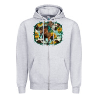 Heather Grey western rodeo horse cowhide sunflowers Zipper Hoodie - BarkalooDesign