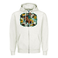 Oatmeal Heather western rodeo horse cowhide sunflowers Zipper Hoodie - BarkalooDesign