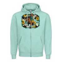 Western Rodeo Horse Cowhide Sunflowers Zipper Hoodie | Teevron