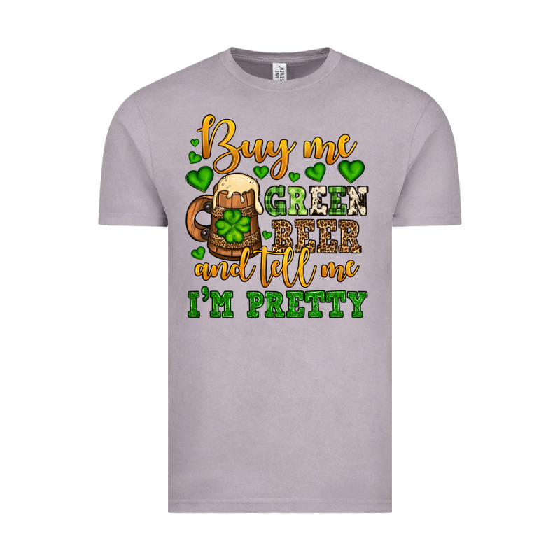Buy Me Green Beer And Tell Me I'm Pretty Vintage Tee by OliviaCreatesArt | Teevron