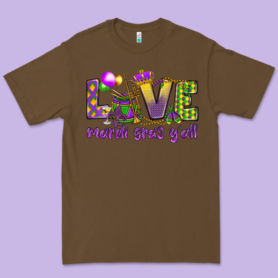Love Mardi Gras Y'all Premium Tee Designed By Howdyjamesfarm