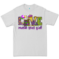 Dove Grey Love Mardi Gras Y'all Premium Tee - HowdyJamesFarm