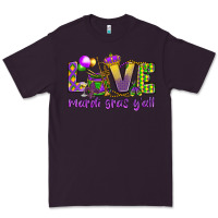 Plum Love Mardi Gras Y'all Premium Tee - HowdyJamesFarm