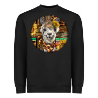 Black western alpaca Heavyweight Sweatshirt - BarkalooDesign