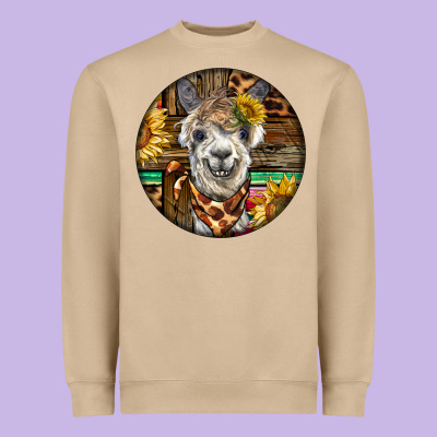 Western Alpaca Heavyweight Sweatshirt Designed By Barkaloodesign