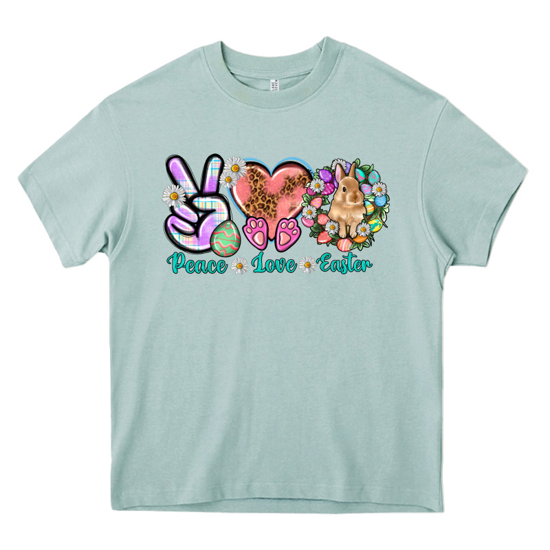 Peace Love Easter Heavy Core Tee by NancyCooperArtShop | Teevron