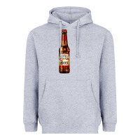 Heather Grey red beer bottle Heavyweight Hoodie - AdoDesignShop