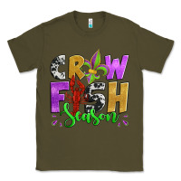 Army Green crawfish season mardi gras carnival fleur de lis Classic Tee - Jasminsmagicworld