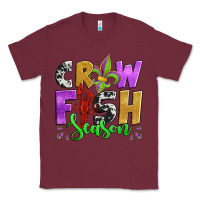 Burgundy crawfish season mardi gras carnival fleur de lis Classic Tee - Jasminsmagicworld