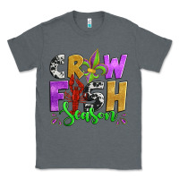 Charcoal Heather crawfish season mardi gras carnival fleur de lis Classic Tee - Jasminsmagicworld