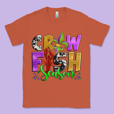 Crawfish Season Mardi Gras Carnival Fleur De Lis Classic Tee Designed By Jasminsmagicworld