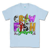 Dusty Blue crawfish season mardi gras carnival fleur de lis Classic Tee - Jasminsmagicworld