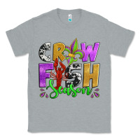 Heather Grey crawfish season mardi gras carnival fleur de lis Classic Tee - Jasminsmagicworld