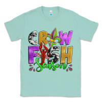 Seafoam crawfish season mardi gras carnival fleur de lis Classic Tee - Jasminsmagicworld