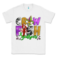White crawfish season mardi gras carnival fleur de lis Classic Tee - Jasminsmagicworld