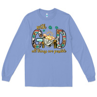 Colony Blue with god all things are possible with baby jesus bbs Long Sleeve Tee - BundleAndBundleShop