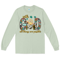 Matcha with god all things are possible with baby jesus bbs Long Sleeve Tee - BundleAndBundleShop