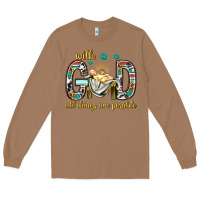 Toasted Coconut with god all things are possible with baby jesus bbs Long Sleeve Tee - BundleAndBundleShop