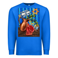 True Royal hanukkah table with oil pitcher Premium Sweatshirt - AdoDesignShop