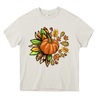 Fall Sunflower With Pumpkin Heavy Core Tee | Teevron