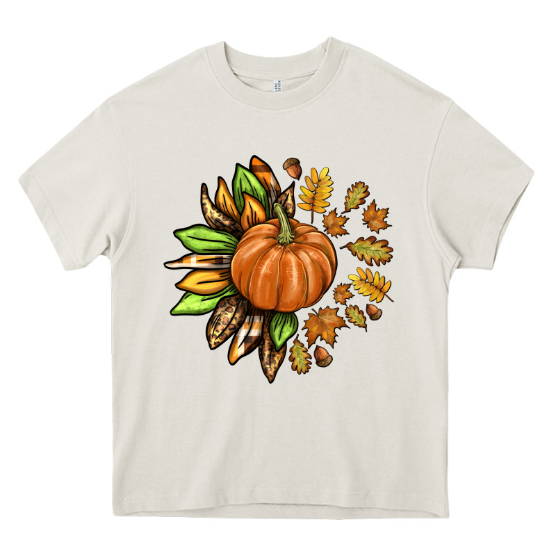 Fall Sunflower With Pumpkin Heavy Core Tee by texasbilliewilder | Teevron