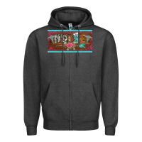 Charcoal Heather western nurse with medical  symbol caduceus and arrow license plate te Zipper Hoodie - BarkalooDesign