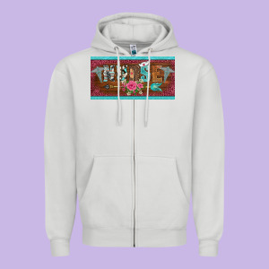 Western Nurse With Medical  Symbol Caduceus And Arrow License Plate Te Zipper Hoodie Designed By Barkaloodesign