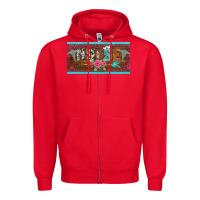 Red western nurse with medical  symbol caduceus and arrow license plate te Zipper Hoodie - BarkalooDesign