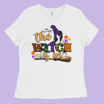 The Witch Is In Ladies Tee Designed By Cowgirlartshop