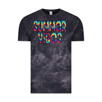 Cloud Black summer vibes tie dye doodle Vintage Tee - CowCowDesign